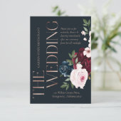 Carte D'accompagnement La Bourgogne Mariage et la flore de l'aquarelle ma (Debout devant)