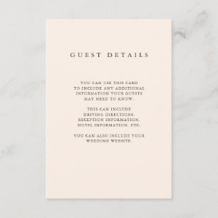 Carte D'accompagnement La brosse minimaliste rougissent l'information