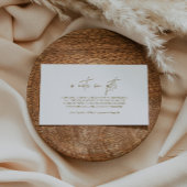 Carte D'accompagnement La calligraphie de l'or de Whimsical Une note sur