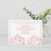 Carte D'accompagnement La collection de mariage floral Pretty Peony (Debout devant)