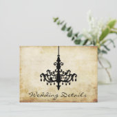 Carte D'accompagnement La collection de mariage The Vintage Chandelier (Debout devant)