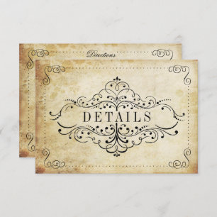 Carte D'accompagnement La collection de mariage vintage fleurie et ornée