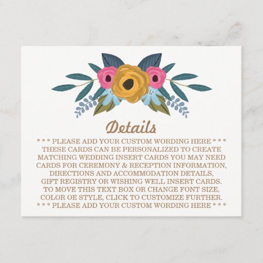 Carte D'accompagnement La collection de Mariages blancs à couronne de fle (Devant)