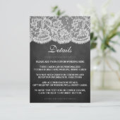 Carte D'accompagnement La collection de Mariages Chalkboard & Lace (Debout devant)
