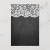 Carte D'accompagnement La collection de Mariages Chalkboard & Lace (Dos)