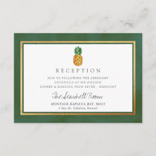 Carte D'accompagnement La collection de Mariages d'ananas tropicaux