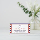 Carte D'accompagnement La collection de Mariages d'Ancres nautiques Red & (Debout devant)