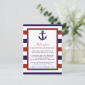 Carte D'accompagnement La collection de Mariages d'Ancres nautiques Red & (Debout devant)