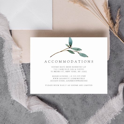 Carte D'accompagnement La collection de Mariages de liss botaniques