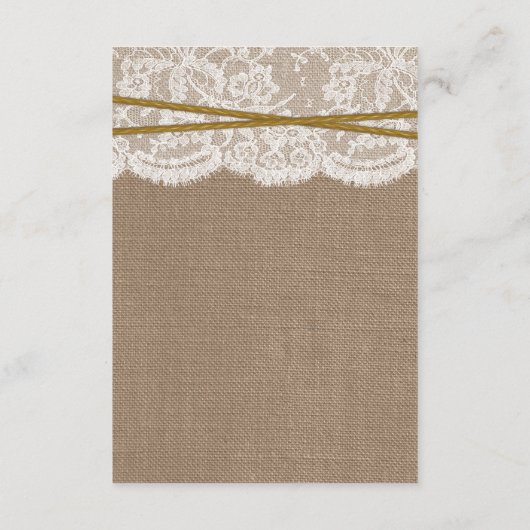 Carte D'accompagnement La collection de mariages de plage de sable rustiq (Dos)