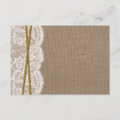 Carte D'accompagnement La collection de mariages de plage de sable rustiq (Dos)