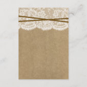 Carte D'accompagnement La collection de Mariages Kraft, Lace & Horseshoe (Dos)