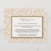 Carte D'accompagnement La collection Mariage moderne de Paisley - Brown (Devant / Derrière)