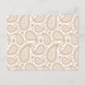 Carte D'accompagnement La collection Mariage moderne de Paisley - Brown (Dos)