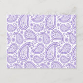 Carte D'accompagnement La collection Mariage moderne Paisley - Purple (Dos)