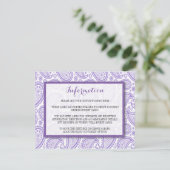 Carte D'accompagnement La collection Mariage moderne Paisley - Purple (Debout devant)