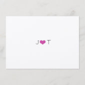 Carte D'accompagnement La collection moderne de Mariages à bascule rose (Dos)