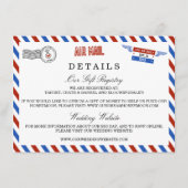 Carte D'accompagnement La collection moderne de Mariages Airmail (Dos)