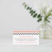 Carte D'accompagnement La collection moderne de Mariages Chevron - rose e (Debout devant)