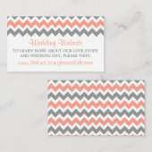 Carte D'accompagnement La collection moderne de Mariages Chevron - rose e (Devant / Derrière)