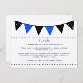 Carte D'accompagnement La collection moderne de Mariages de Bunting Bleu (Devant / Derrière)