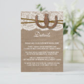 Carte D'accompagnement La collection Rustic Horseshoe Mariage (Debout devant)