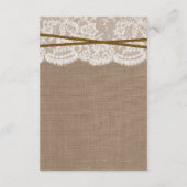 Carte D'accompagnement La collection Rustic Horseshoe Mariage (Dos)