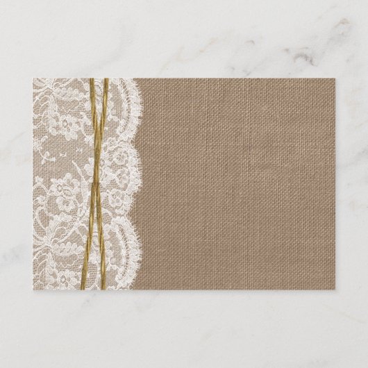 Carte D'accompagnement La collection Rustique de Mariages de Bow Twine (Dos)