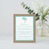 Carte D'accompagnement La collection Tropical Palm Tree Beach Wedding (Debout devant)