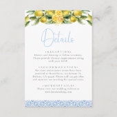 Carte D'accompagnement La Dolce Vita Détails du Mariage - Méditerranée (Devant)