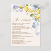 Carte D'accompagnement La Dolce Vita Lemon Citrus wedding details (Devant)