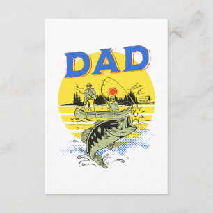 Carte D'accompagnement La fête des pères en plein air Pêche Bateau Campin