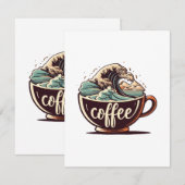 Carte D'accompagnement La Grande Vague De Café (Devant / Derrière)