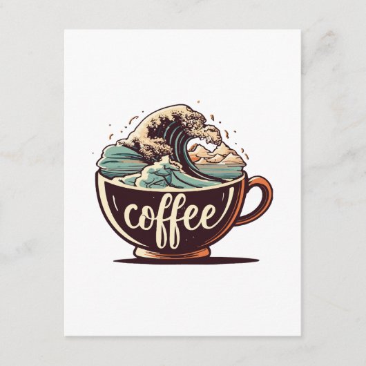 Carte D'accompagnement La Grande Vague De Café (Devant)