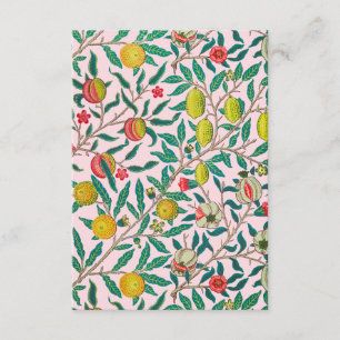 Carte D'accompagnement La grenade William Morris en rose