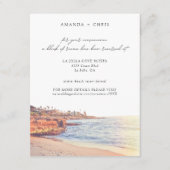 Carte D'accompagnement La Jolla Cove Beach Bloc de chambre de mariage (Devant)