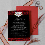 Carte D'accompagnement La Parties scintillant Damask Las Vegas Mariage Co<br><div class="desc">Célébrez dans le style avec ces cartes de détail mariages design et très tendance. Ce design est facile à personnaliser avec votre libellé d'événement spécial et vos invités seront ravis quand ils reçoivent ces cartes fabuleuses.</div>