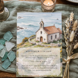 Carte D'accompagnement La petite chapelle au bord de la mer Réception de