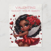 Carte D'accompagnement La Saint-Valentin, gourmande afro-américaine (Devant)