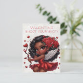 Carte D'accompagnement La Saint-Valentin, gourmande afro-américaine (Debout devant)