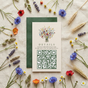 Carte D'accompagnement La Suite de Mariage de Prairie de Fleurs Sauvages