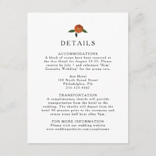 Carte D'accompagnement La verdure botanique, les citrons et les marigolds