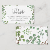 Carte D'accompagnement La verdure botanique | Site Mariage (Devant / Derrière)
