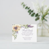 Carte D'accompagnement La verdure de l'anémone | Floral Purple Boho Hotel (Debout devant)