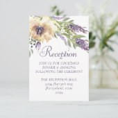 Carte D'accompagnement La verdure de l'anémone | Réception Florale Violet (Debout devant)