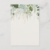 Carte D'accompagnement La verdure et la feuille d'or | Calendrier des évé (Dos)