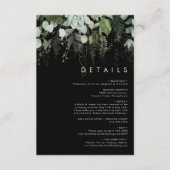 Carte D'accompagnement La verdure et la feuille d'or | Détails noirs (Devant)