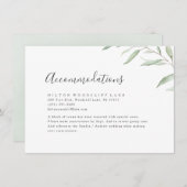 Carte D'accompagnement La verdure minimale hébergement botanique simple (Devant / Derrière)