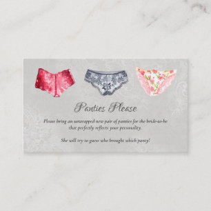 Carte D'accompagnement Lace Lingerie Shower