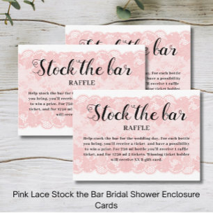 Carte D'accompagnement Lace Rose Remplir le bar Réception de mariage